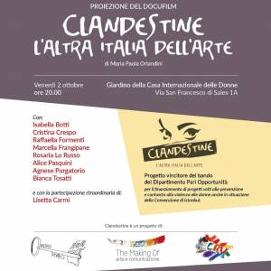 Proiezione del docu-film: "Clandestine l'altra italia dell'arte"