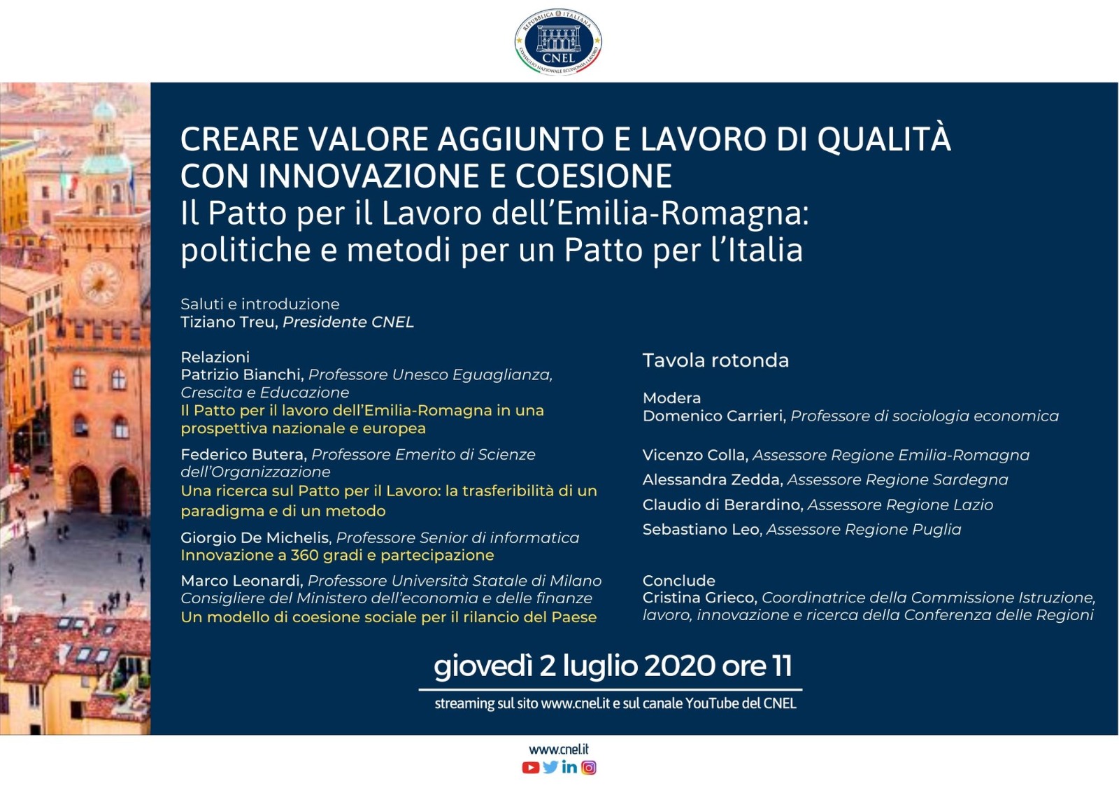 Il Patto per il Lavoro dell’Emilia-Romagna: politiche e metodi per un Patto per l’Italia