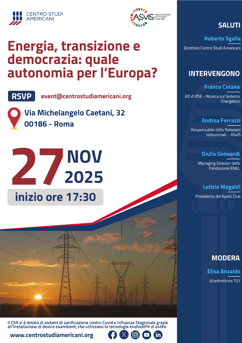 Energia, transizione e democrazia: quale autonomia per l’Europa?