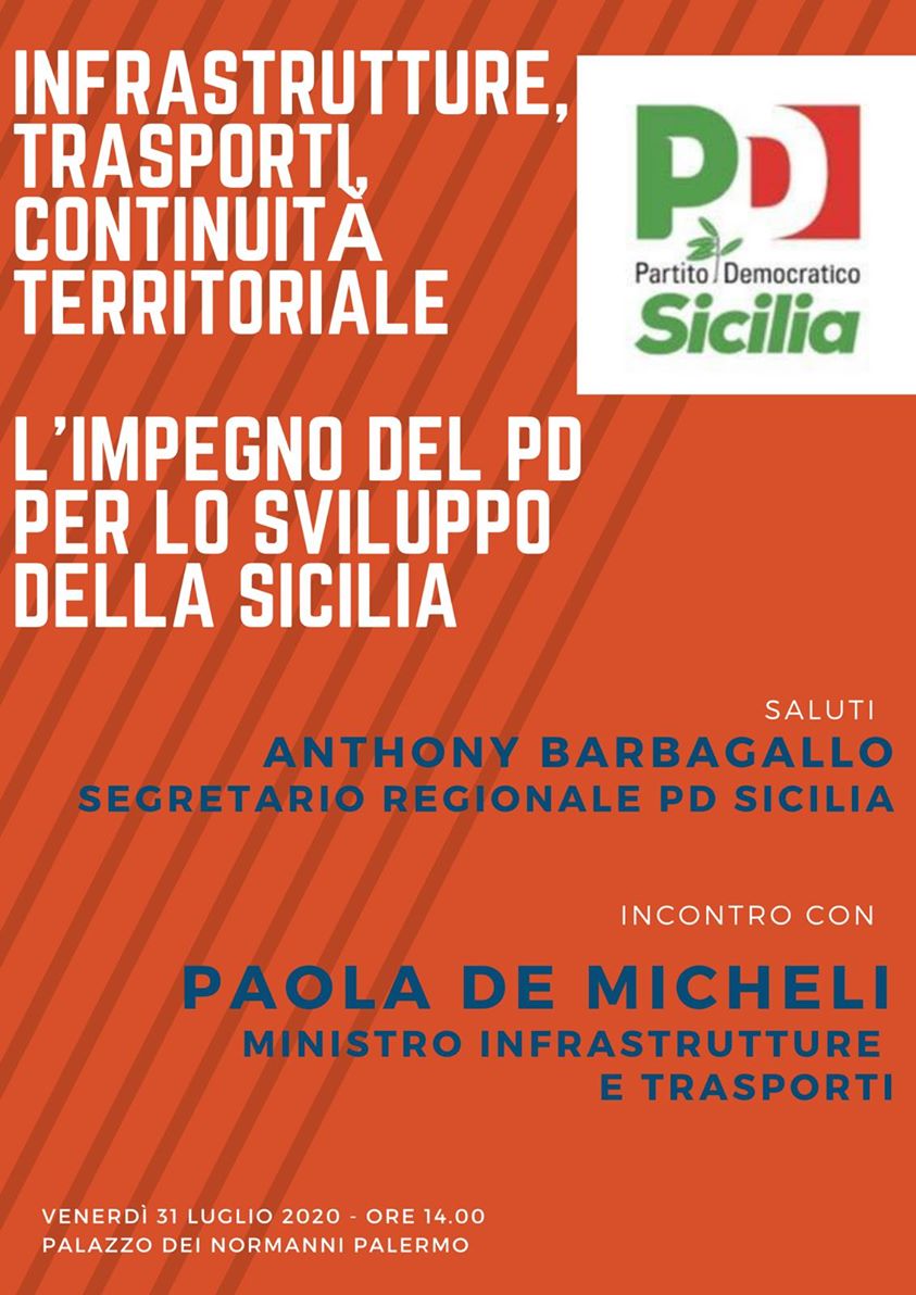 Infrastrutture, trasporti, continuita' territoriale: l'impegno del PD per lo sviluppo della Sicilia