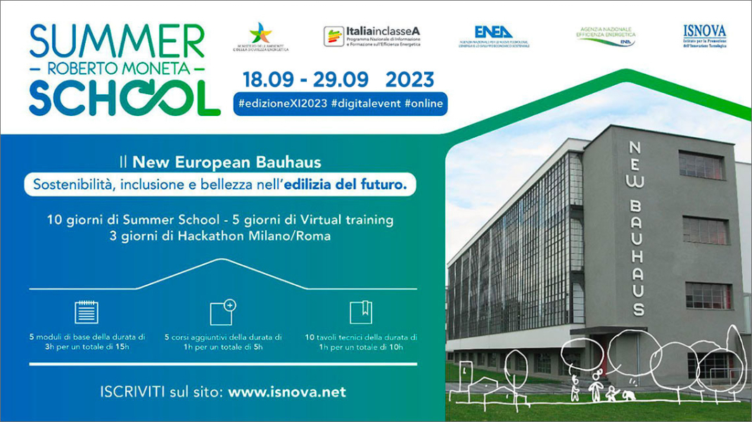  Summer School 'Roberto Moneta' sull'Efficienza Energetica