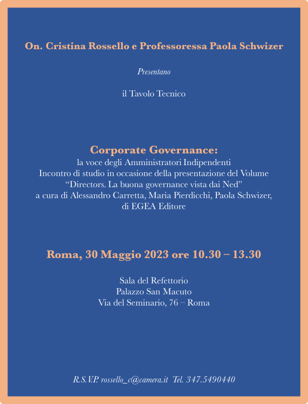 Corporate Governance: Amministratori Indipendenti
