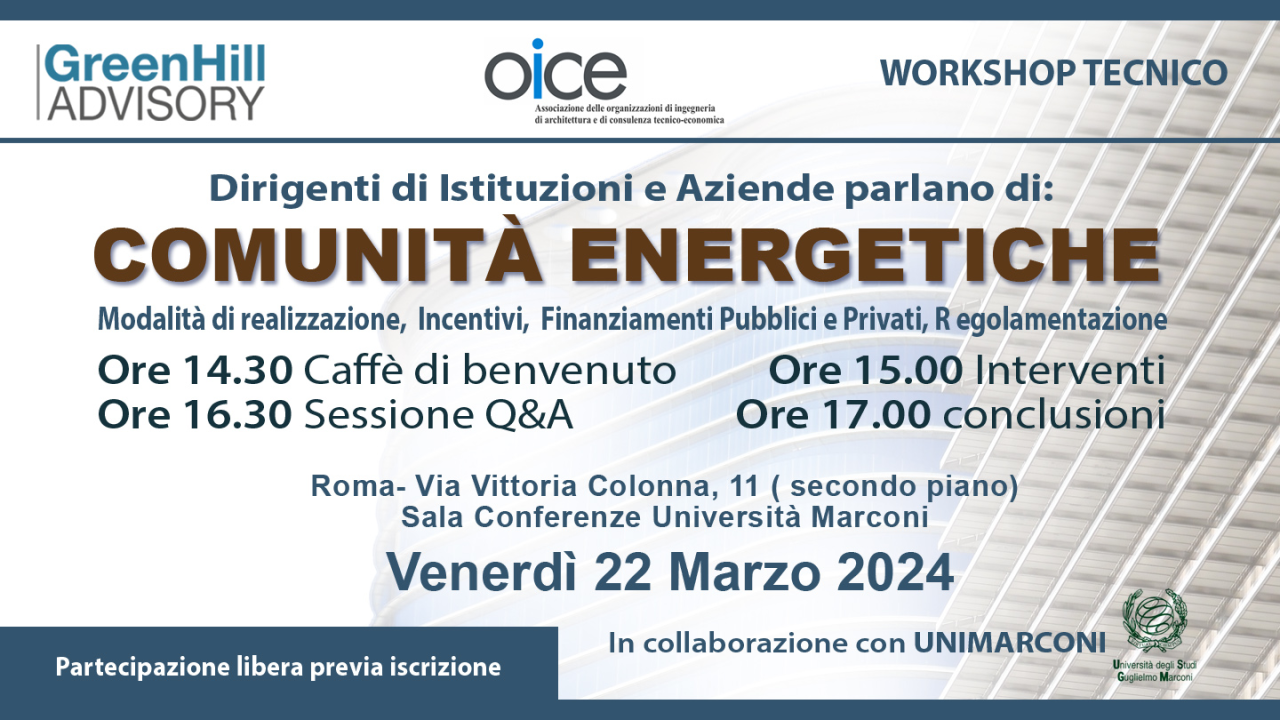 Comunità energetiche - Modalità di realizzazione, Incentivi, Finanziamenti Pubblici e Privati, Regolamentazione