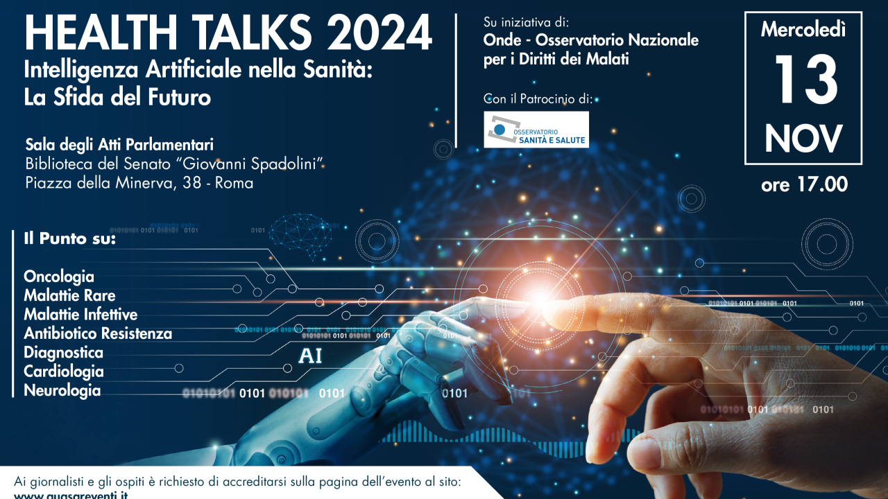 HEALTH TALKS 2024: Intelligenza Artificiale nella Sanità:la sfida del futuro