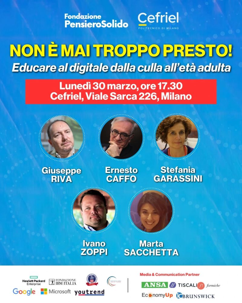 Non è mai troppo presto! Educare al digitale dalla culla all’età adulta