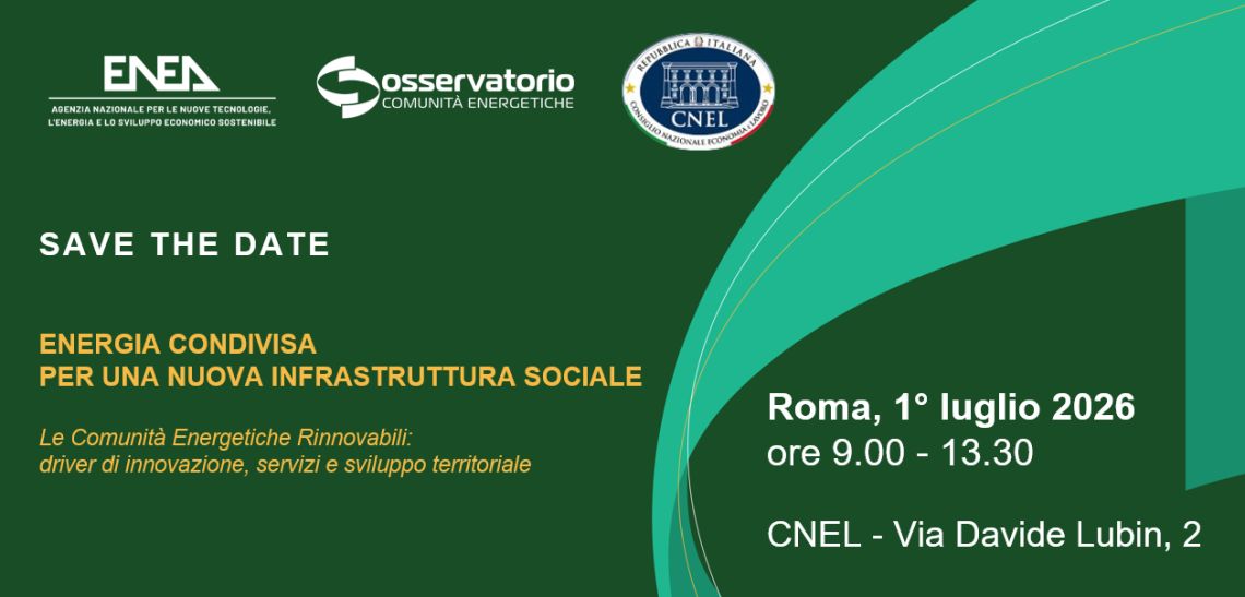 Energia condivisa per una nuova infrastruttura sociale - Le Comunità Energetiche Rinnovabili: driver di innovazione, servizi e sviluppo territoriale