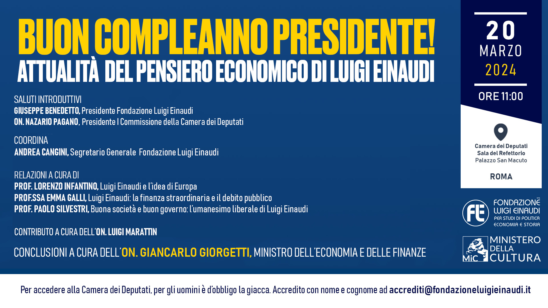 Buon compleanno Presidente. Attualità del pensiero economico di Luigi Einaudi