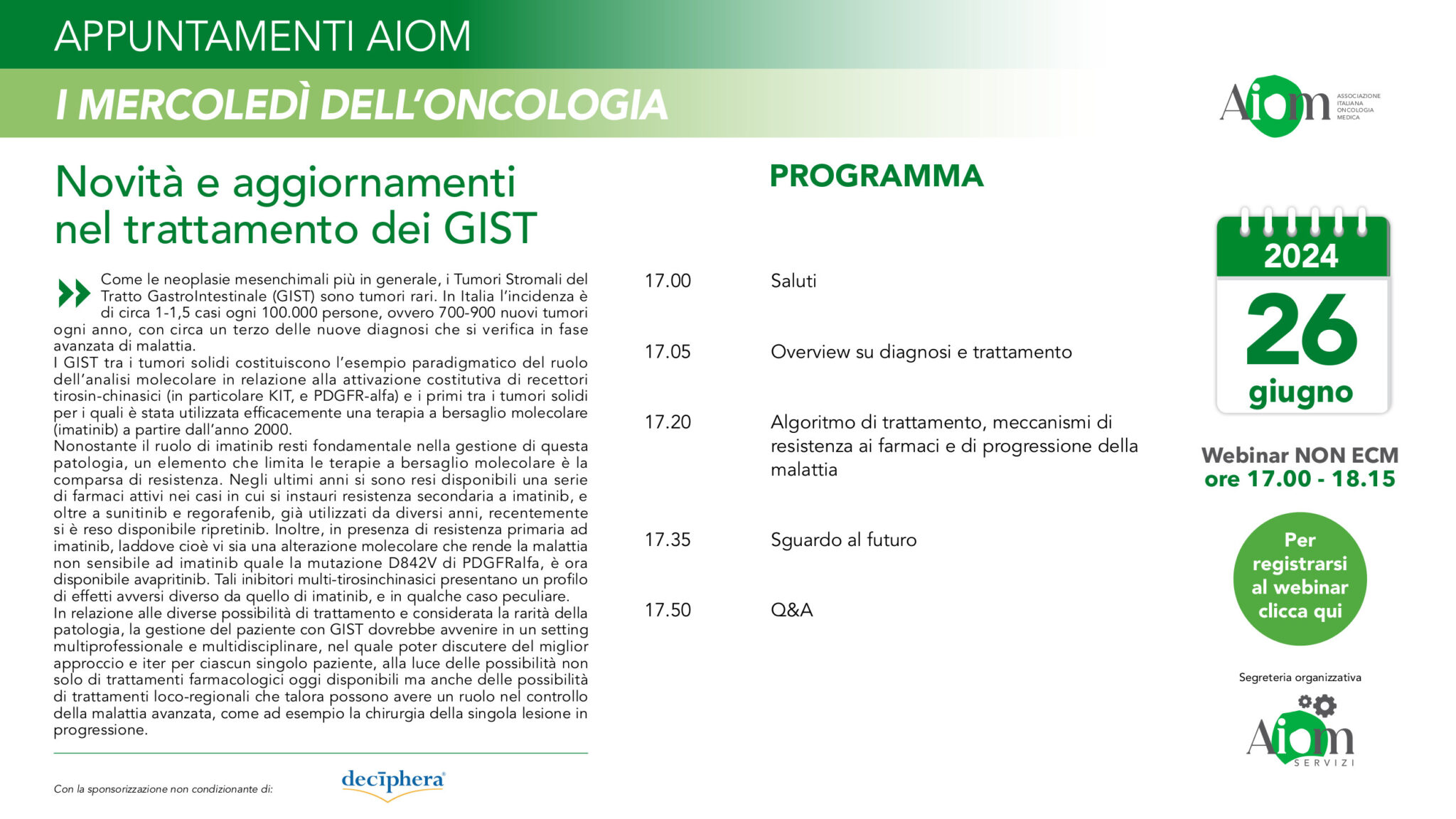 Novità e aggiornamenti nel trattamento del GIST