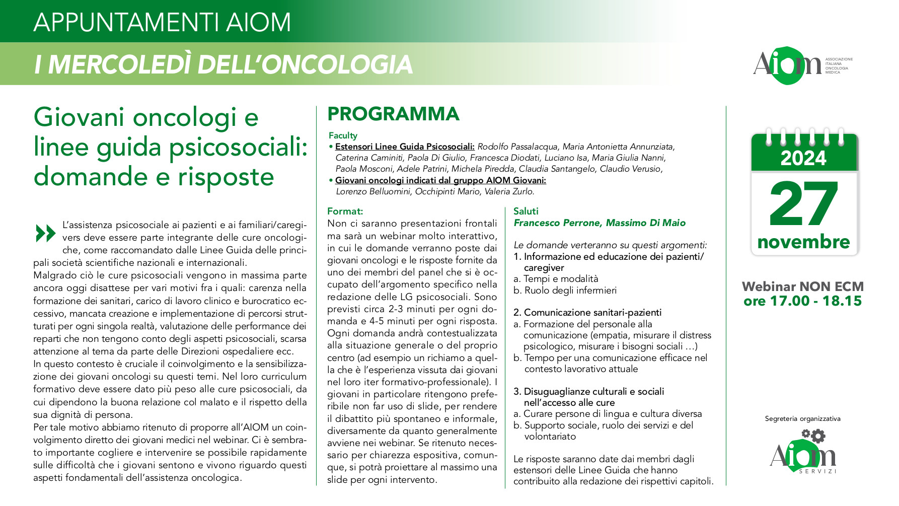 Giovani oncologi e linee guida psicosociali: domande e risposte