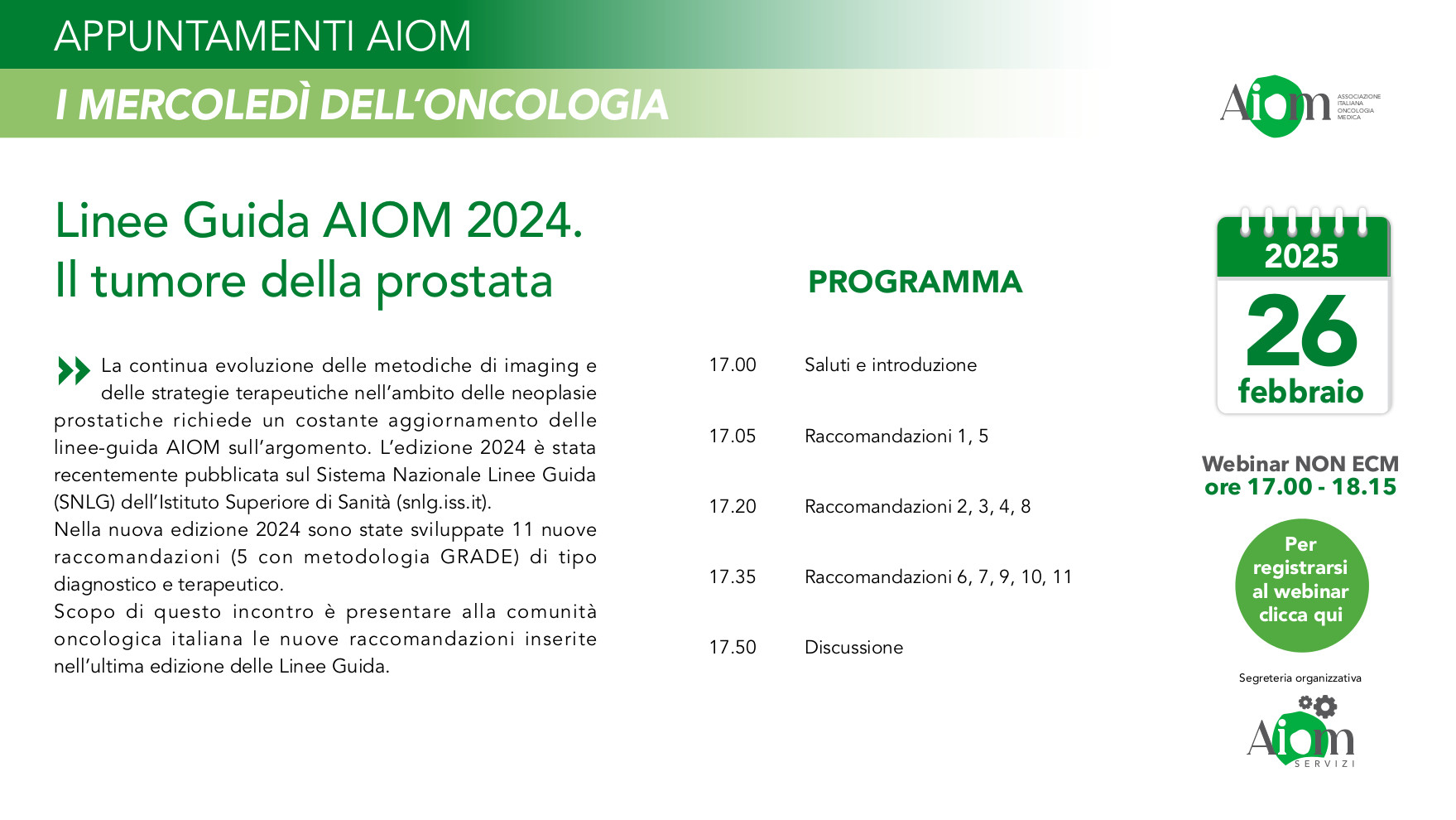 Linee Guida AIOM 2024. Il tumore della prostata