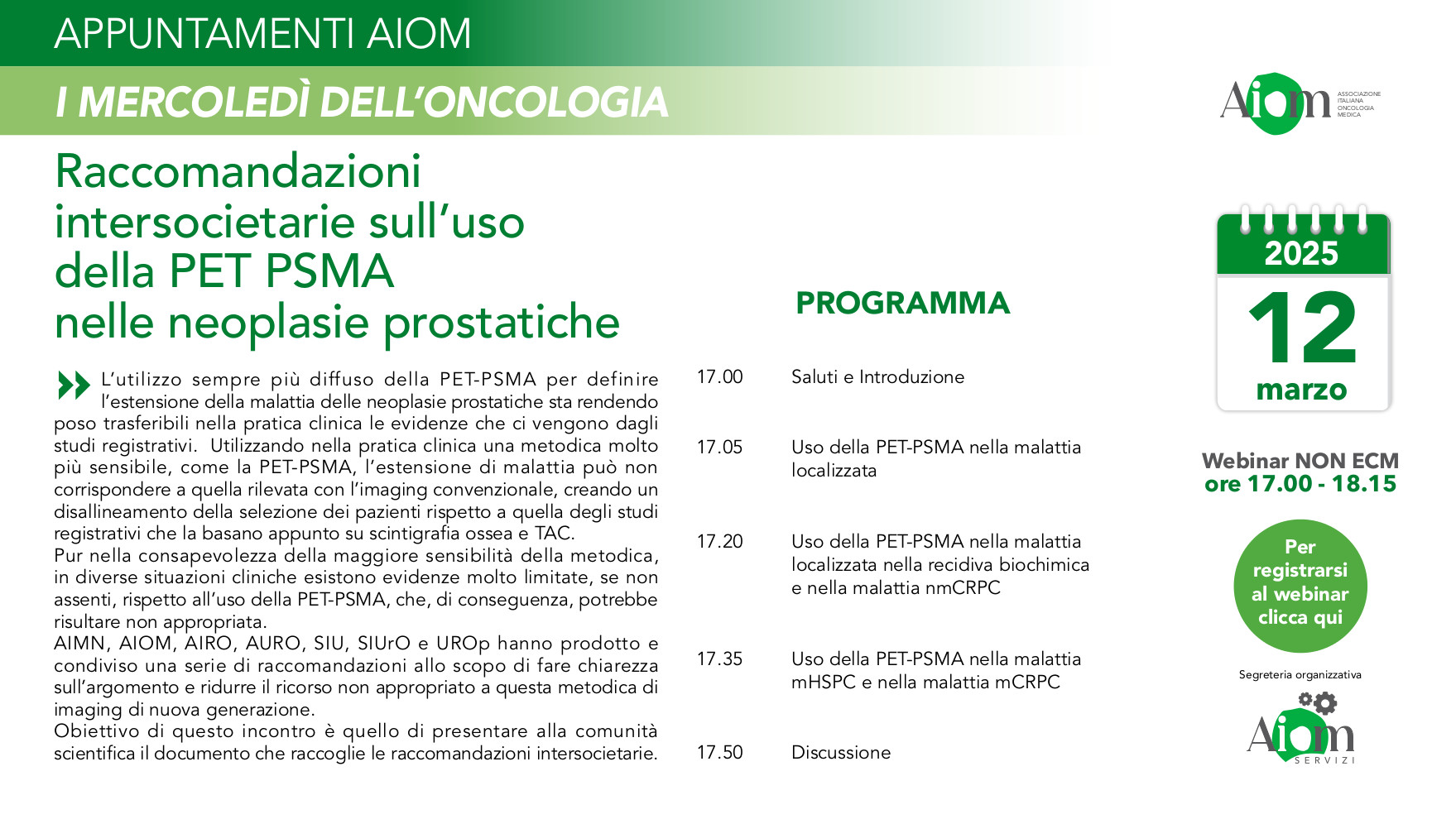 Raccomandazioni intersocietarie sull’uso della PET PSMA nelle neoplasie prostatiche