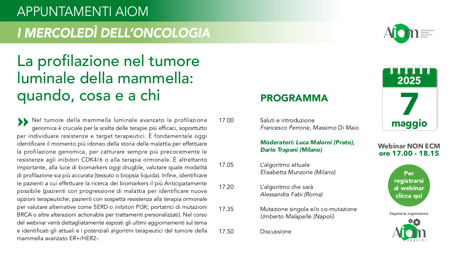 La profilazione nel tumore luminale della mammella: quando, cosa e a chi