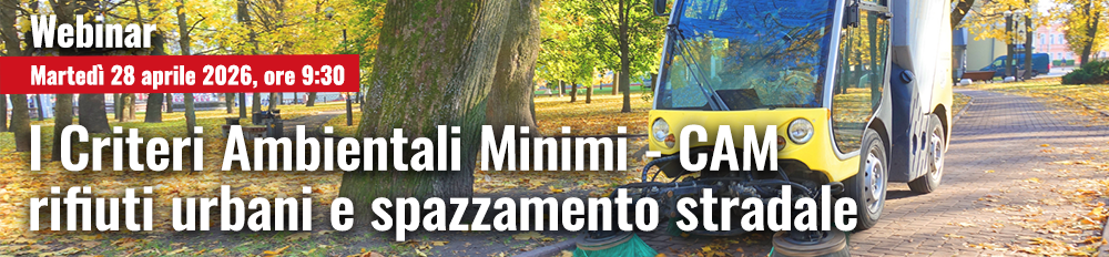 Criteri Ambientali Minimi - CAM Rifiuti urbani e spazzamento stradale