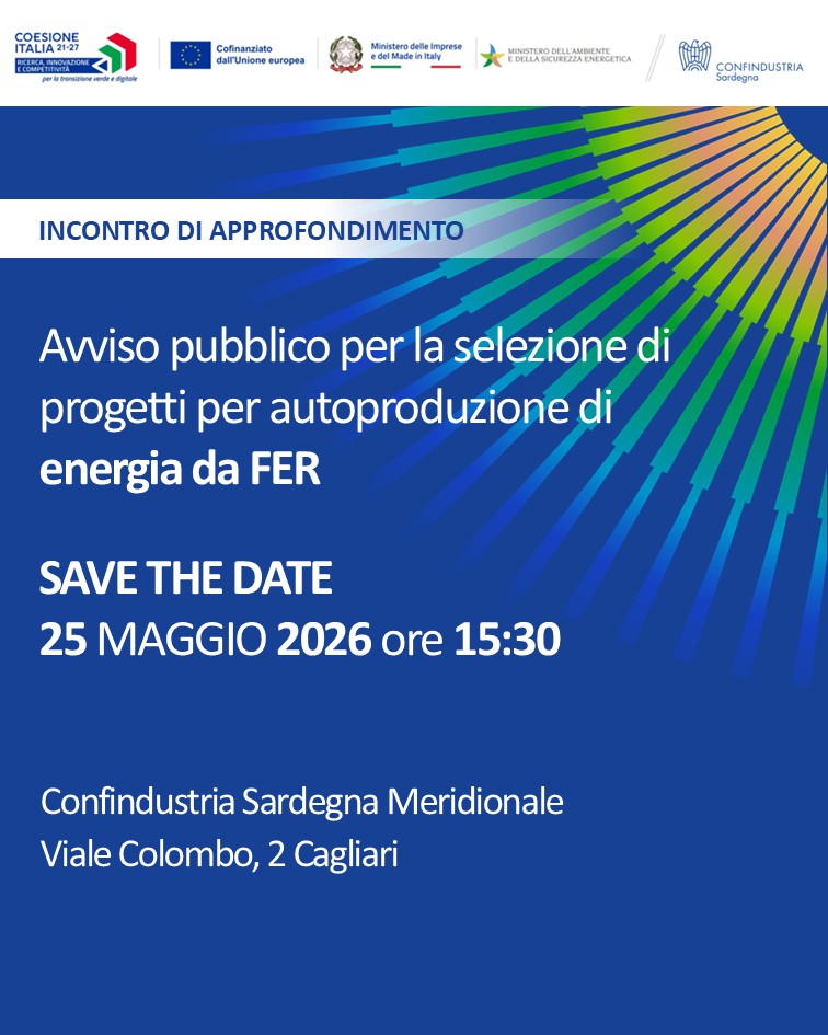 Avviso pubblico per la selezione di progetti per autoproduzione di energia da FER
