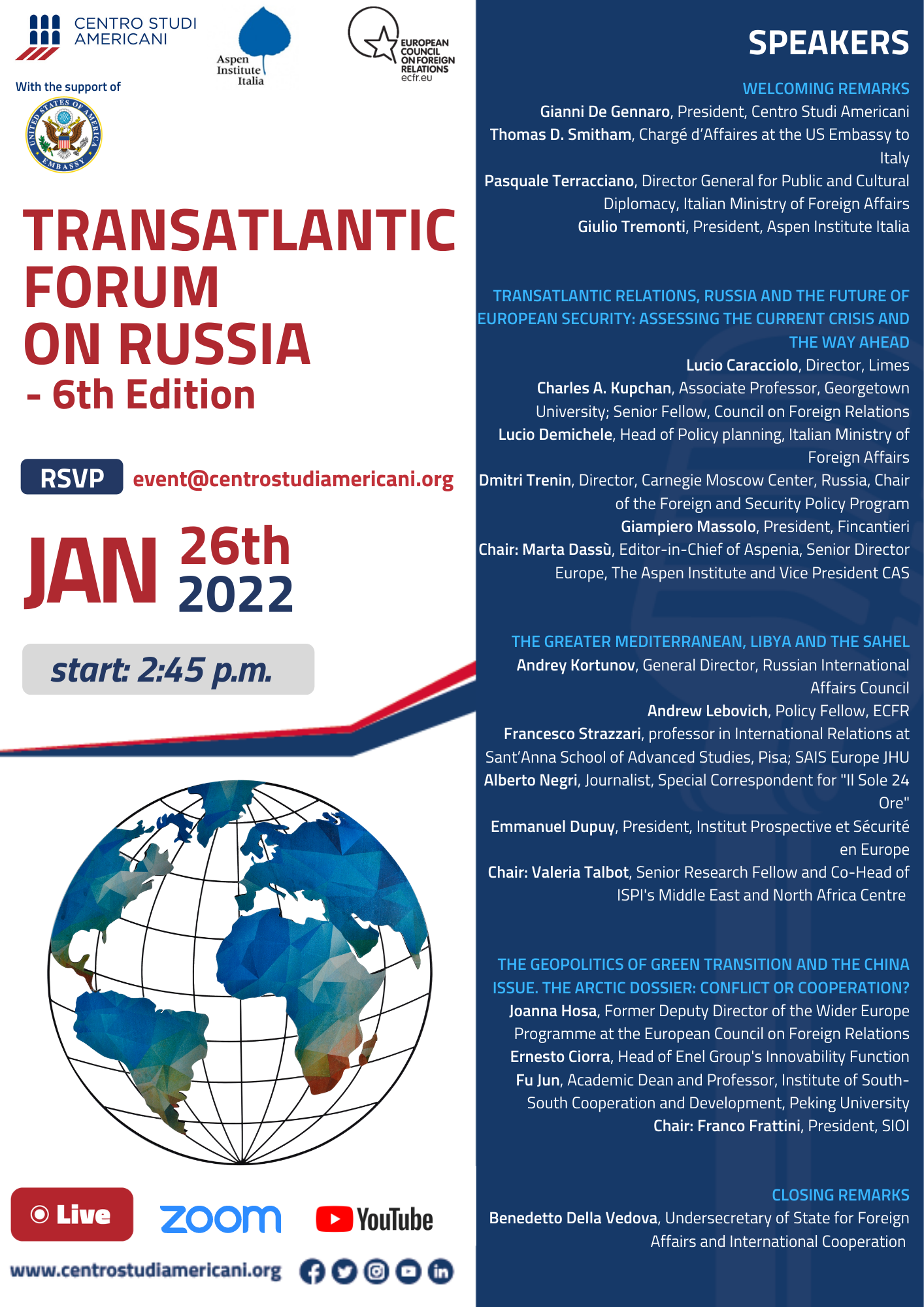 Transatlantic Forum on Russia - 6th edition