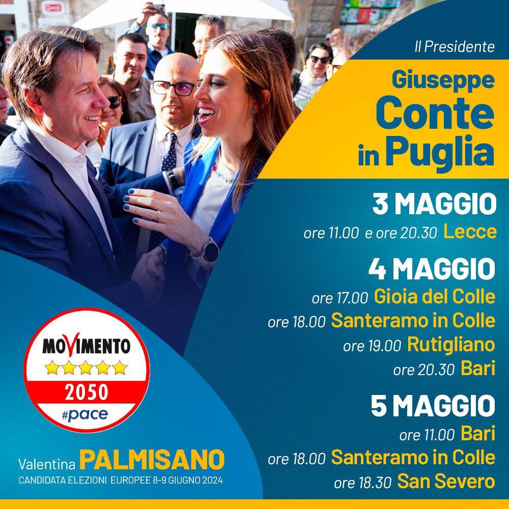 Giuseppe Conte in Puglia