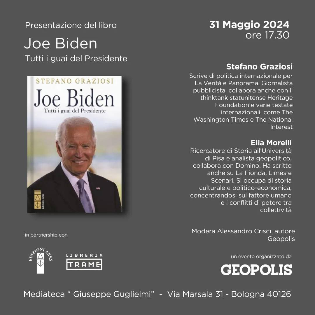 Presentazione del libro: "JOE BIDEN. Tutti i guai del Presidente".