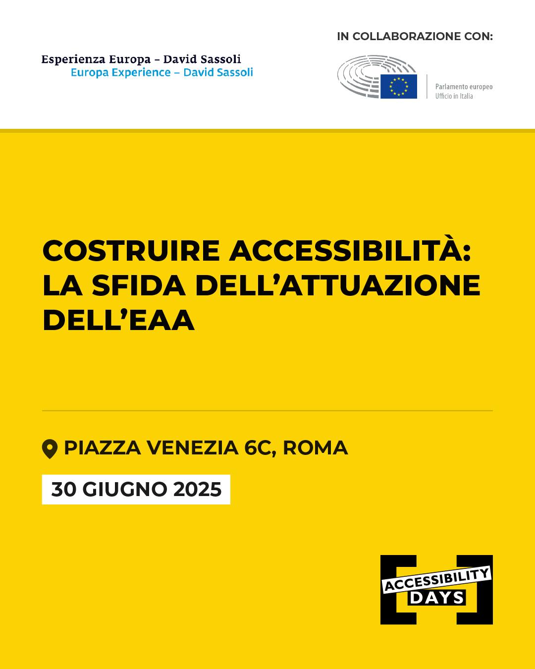 Costruire accessibilità: la sfida dell’attuazione dell’EAA