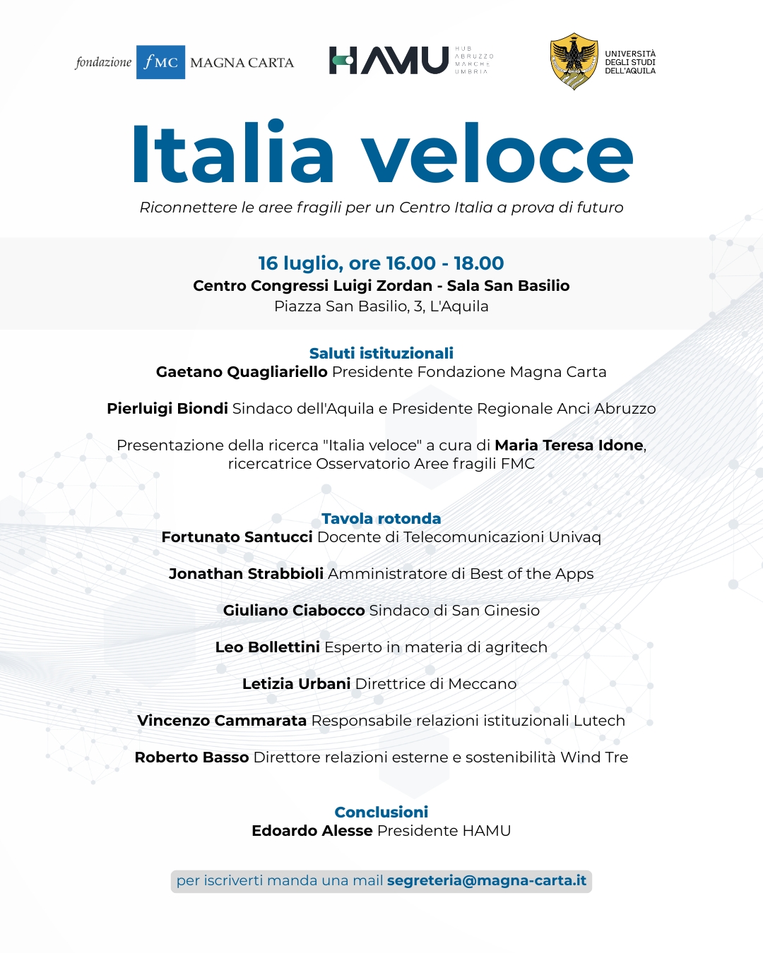 Italia veloce: riconnettere le aree fragili per un Centro Italia a prova di futuro