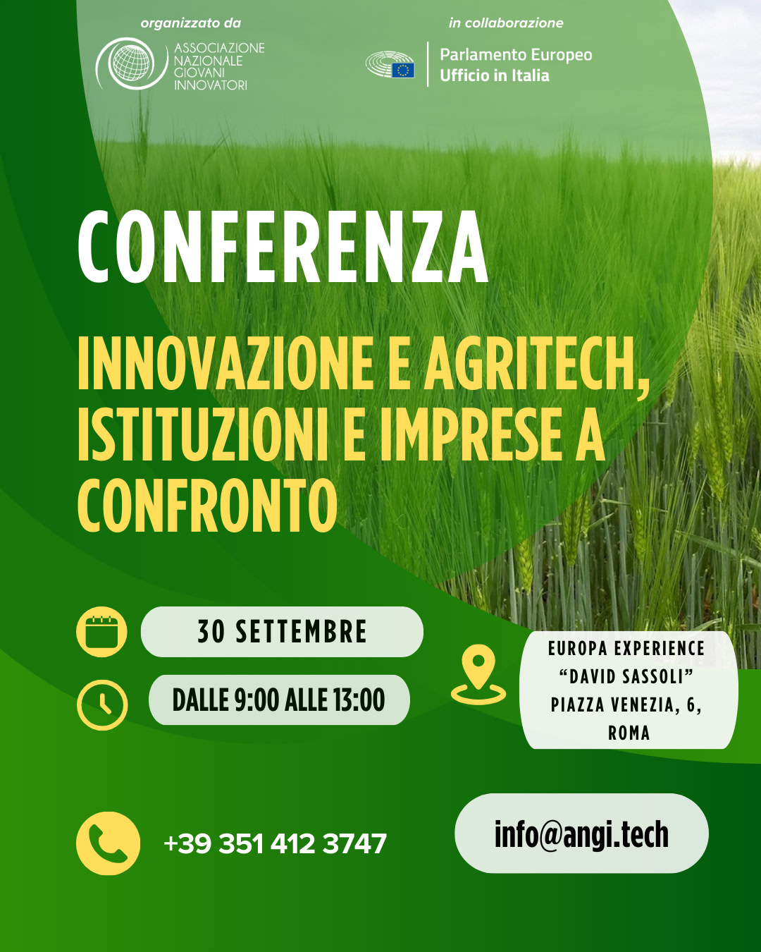 Innovazione e Agritech - Istituzione e imprese a confronto
