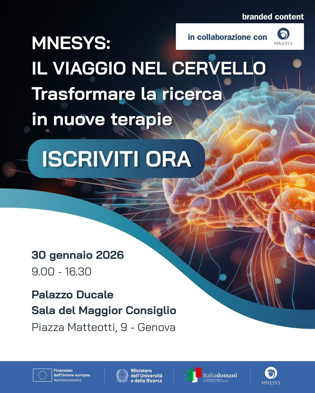 MNESYS – Il viaggio nel cervello. Trasformare la ricerca in nuove terapie