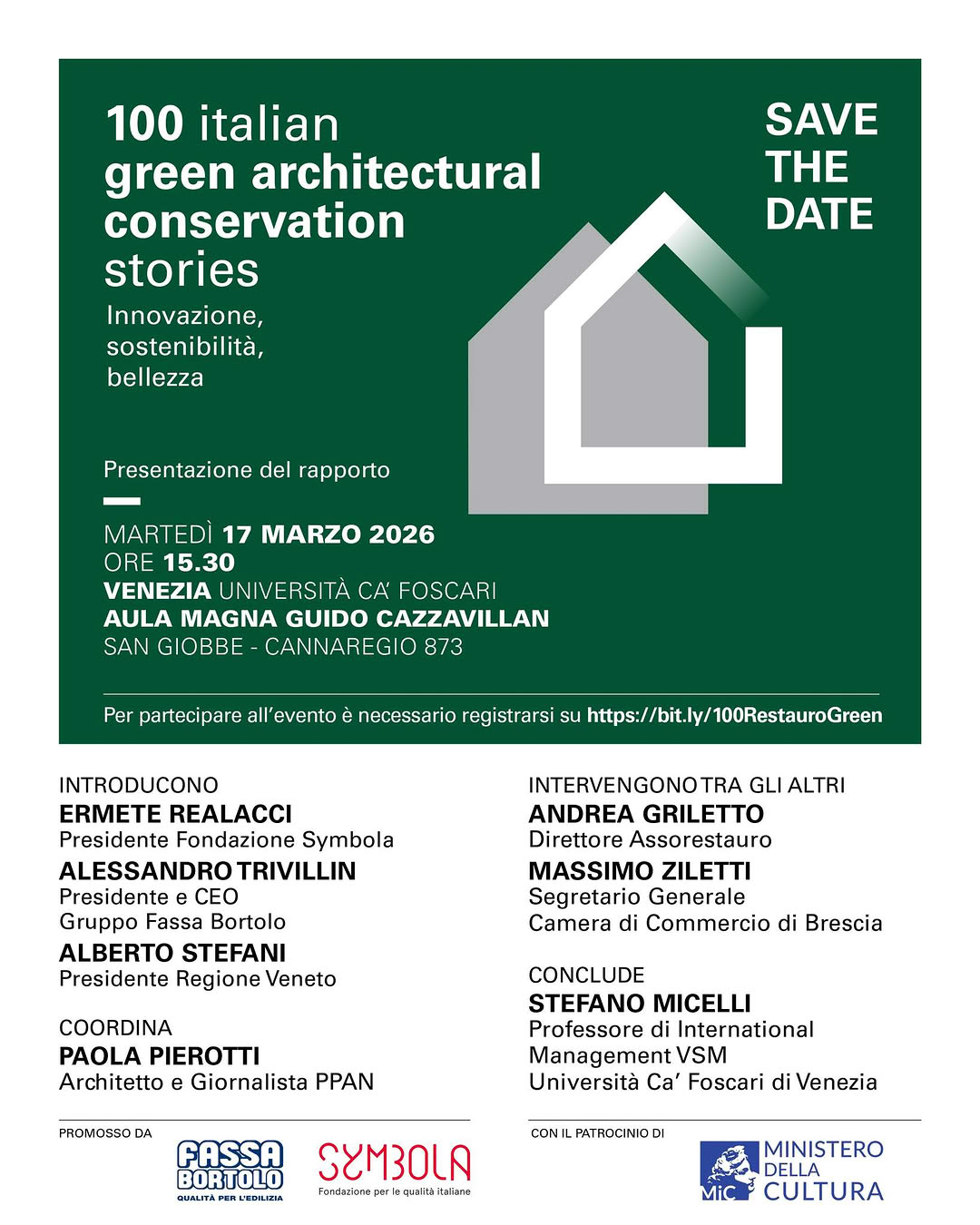 Presentazione &ldquo;100 italian green architectural conservation stories&rdquo;