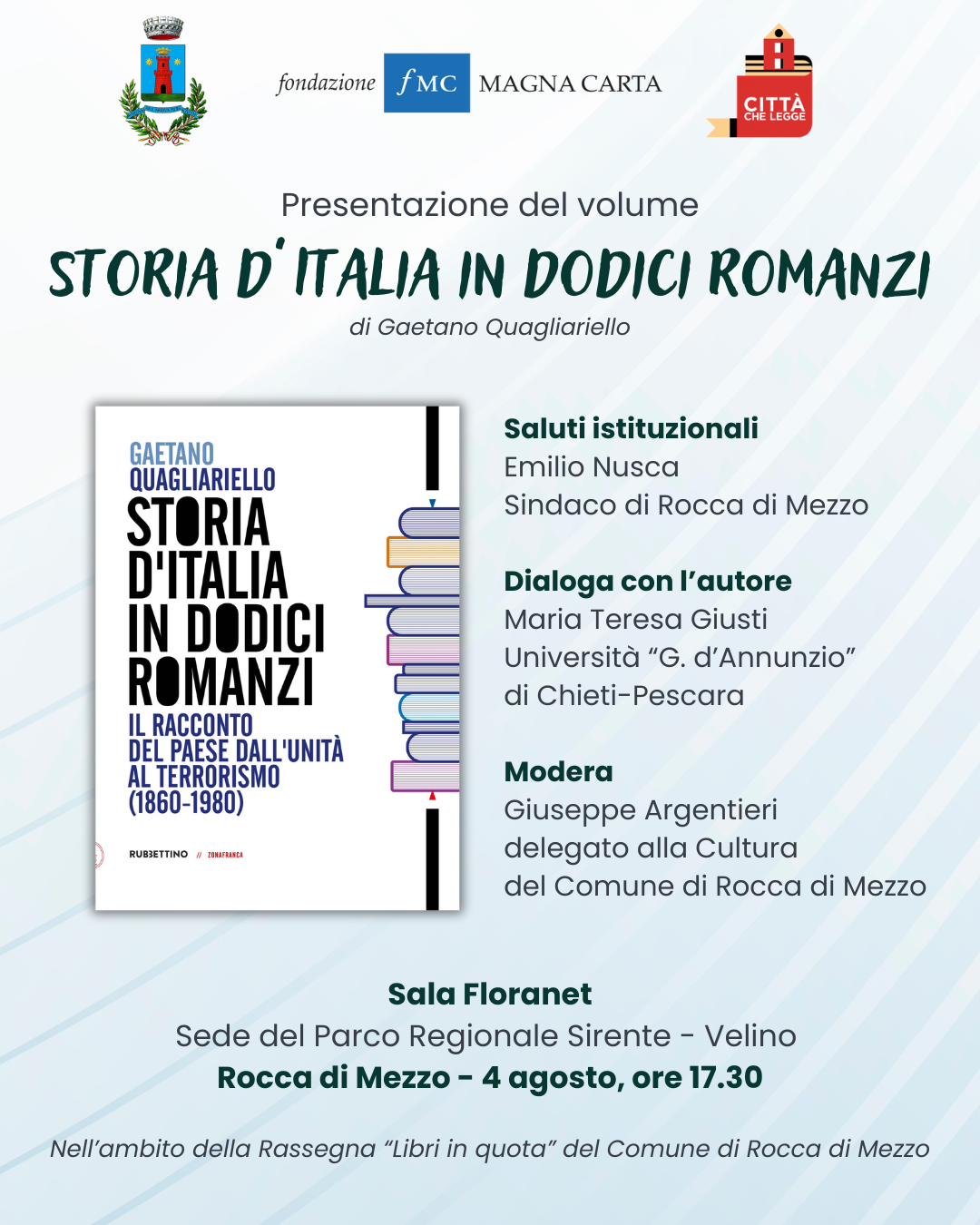 Presentazione del libro: “Storia d’Italia in dodici romanzi”