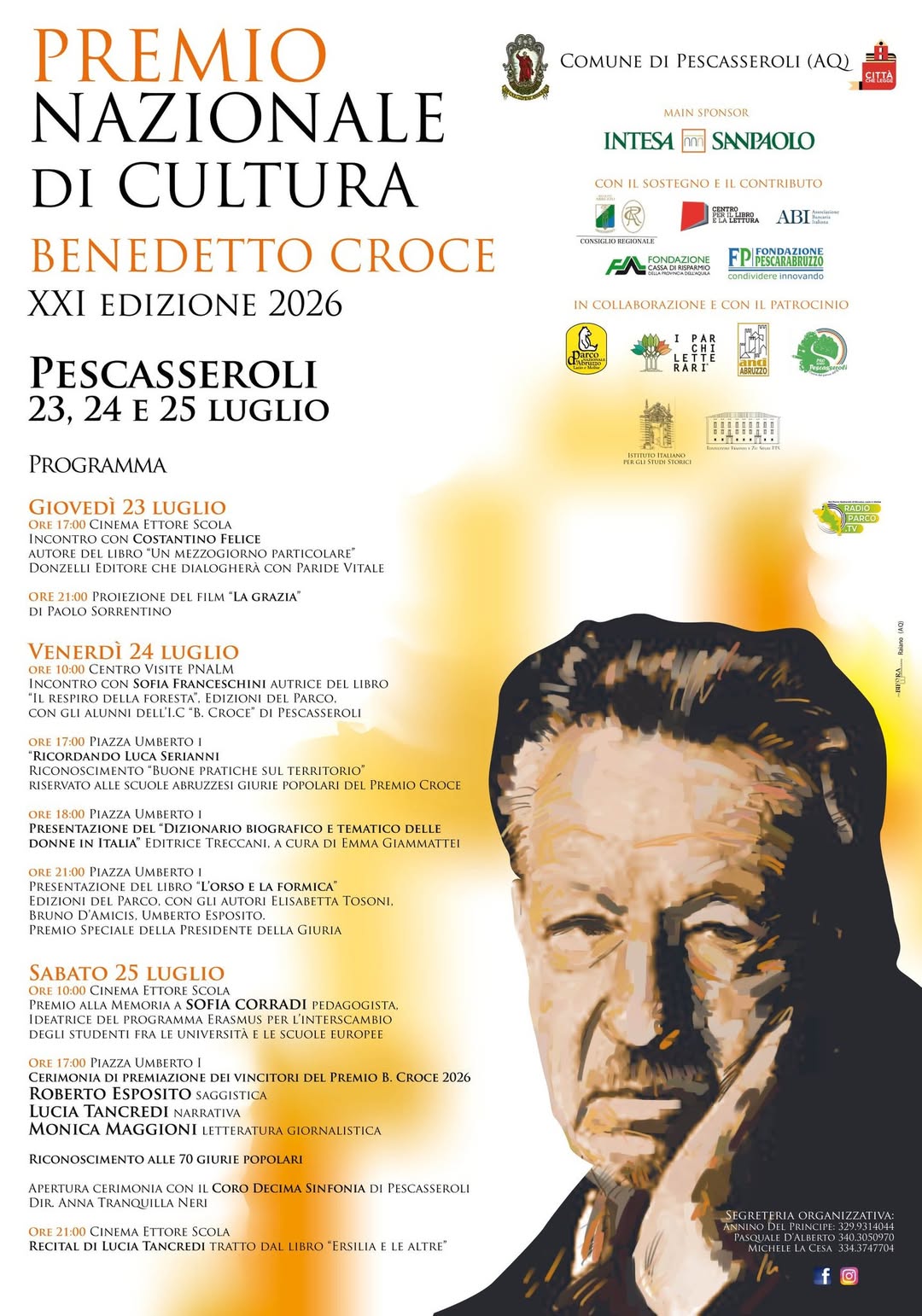 Premio nazionale di cultura Benedetto Croce di Pescasseroli - XXI edizione 2026
