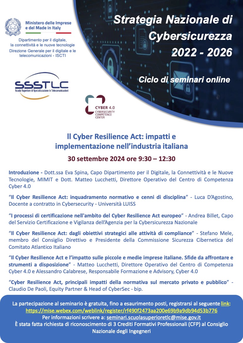 ll Cyber Resilience Act: impatti e implementazione nell’industria italiana