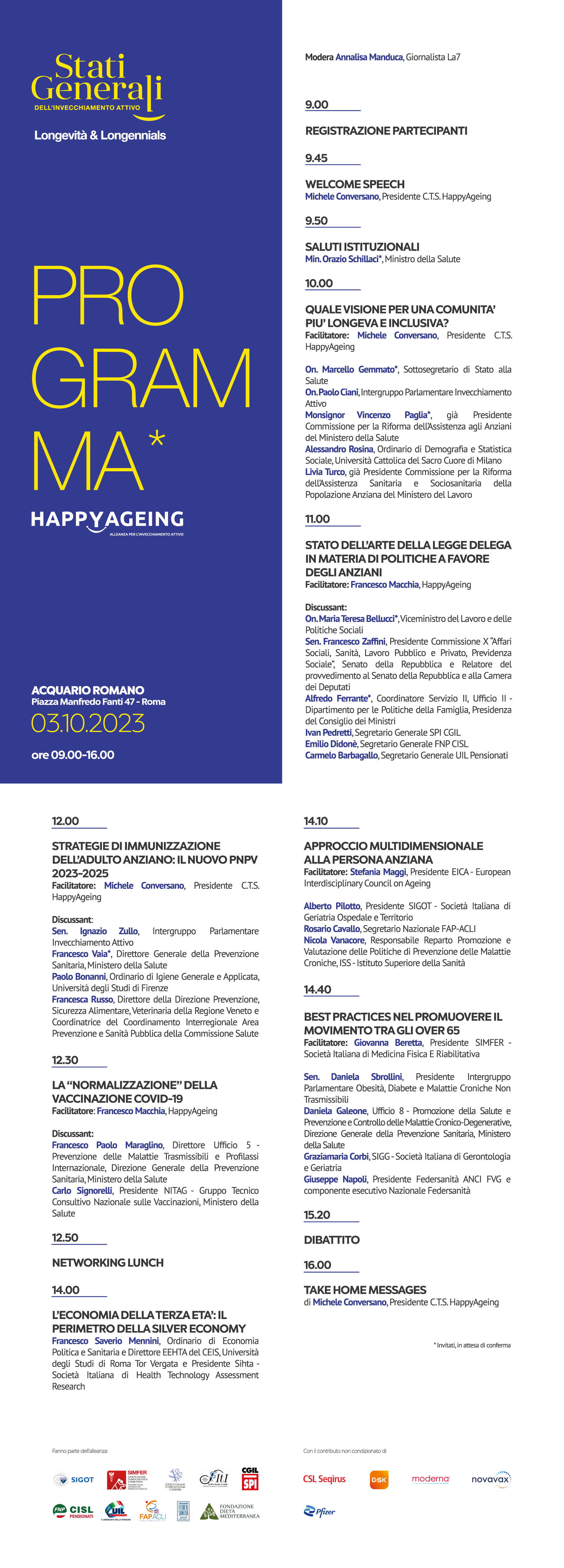 Stati Generali dell'Invecchiamento Attivo di HappyAgeing - Longevità e Longennials