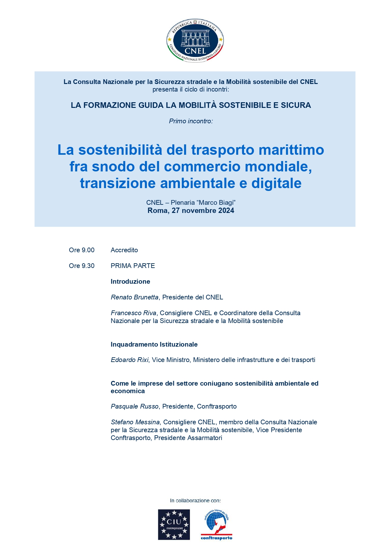 La sostenibilità del trasporto marittimo fra snodo del commercio mondiale, transizione ambientale e digitale