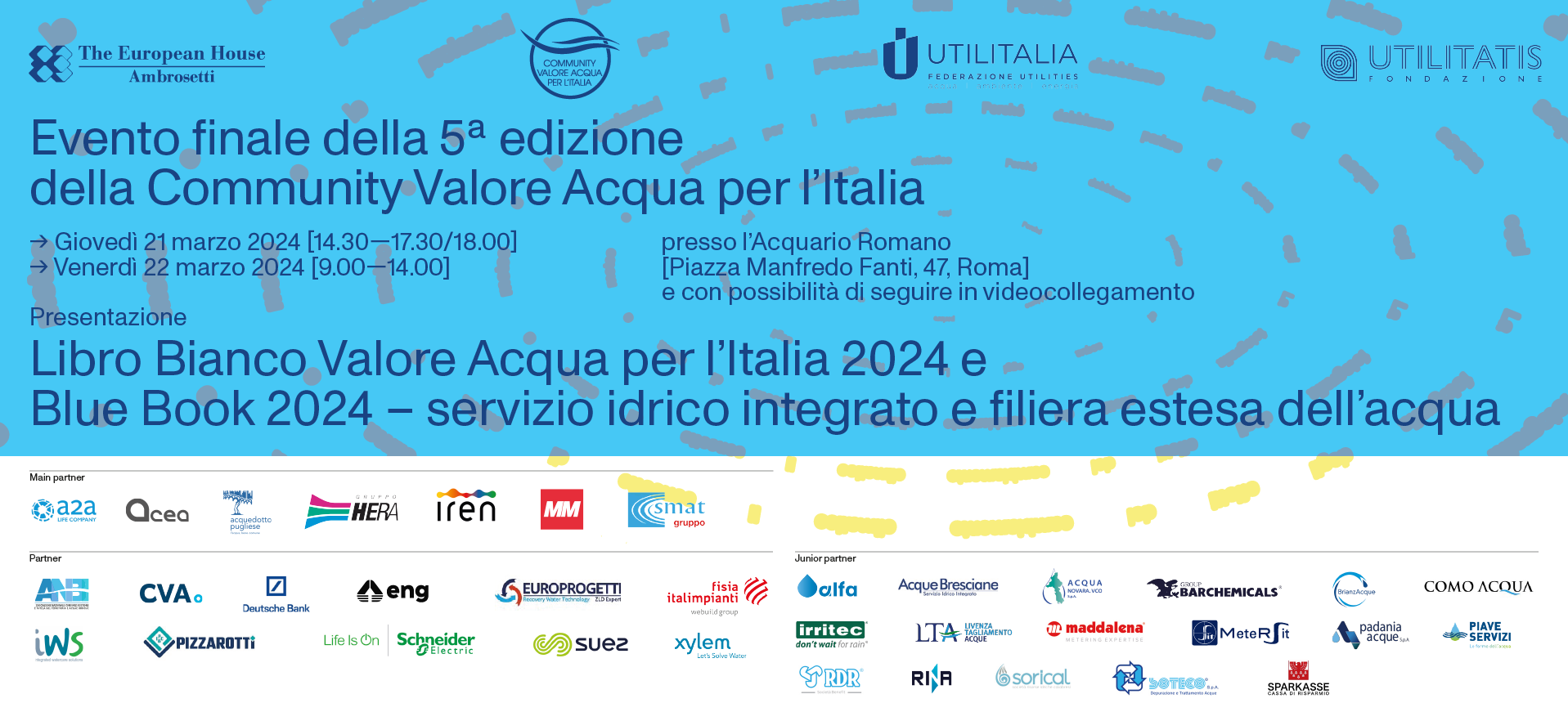 Presentazione del Libro Bianco Valore Acqua per l’Italia 2024 e Blue Book 2024