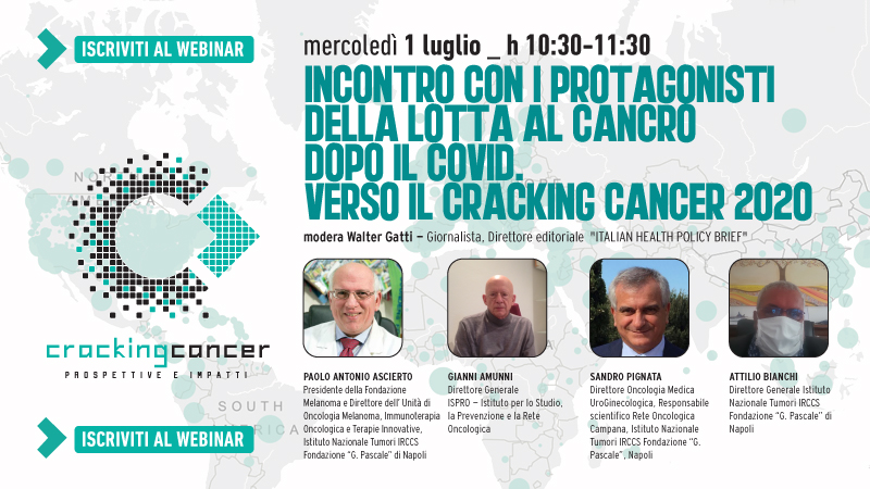 Incontro con i protagonisti della lotta al cancro dopo il Covid. Verso il cracking cancer 2020