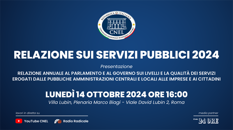 Relazione CNEL sui servizi pubblici 2024