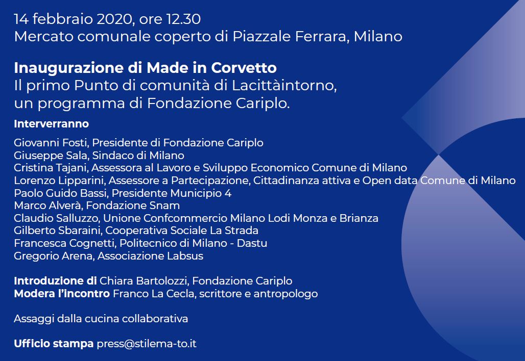 Inaugurazione Made in Corvetto