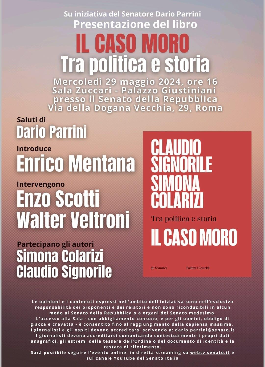 Presentazione del libro: "Il caso Moro - Tra politica e storia"