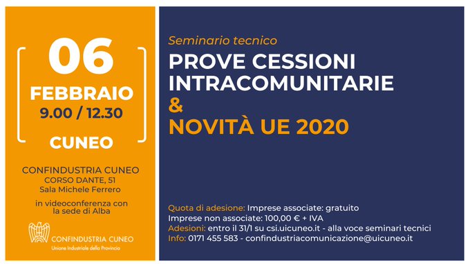 Prove di cessione intracomunitaria: novità UE 2020