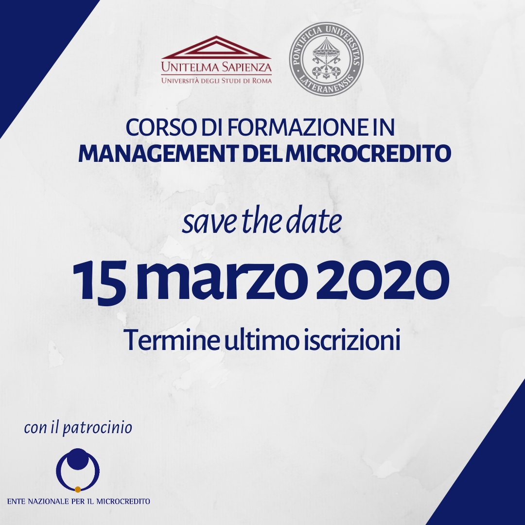 Corso di formazione in management del microcredito