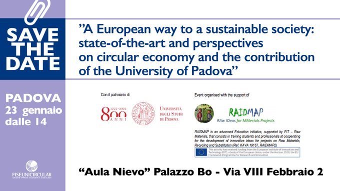 Una via europea per una società sostenibile: stato dell'arte e prospettive sull'economia circolare e il contributo dell'Università di Padova