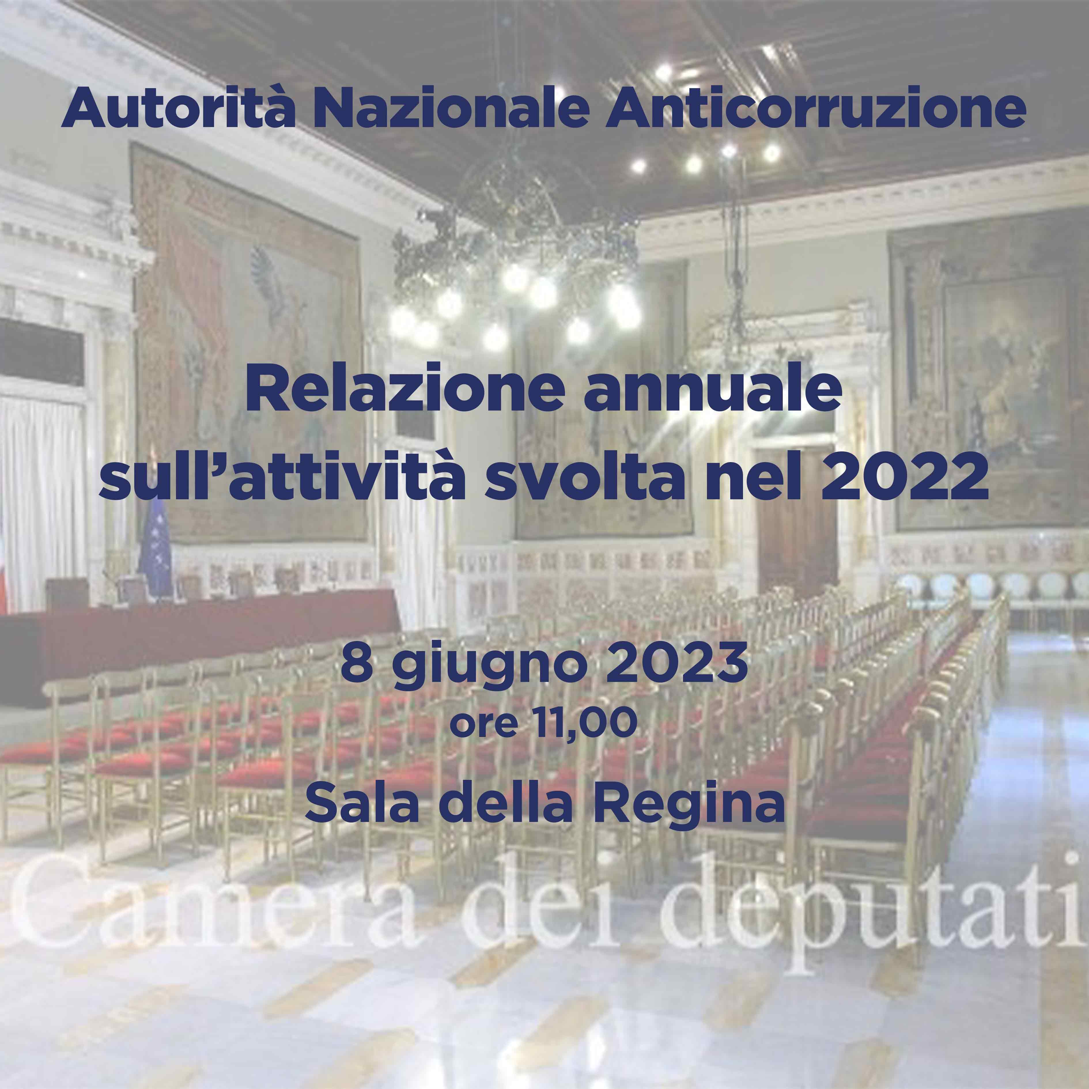 Relazione annuale ANAC sull'attività svolta nel 2022