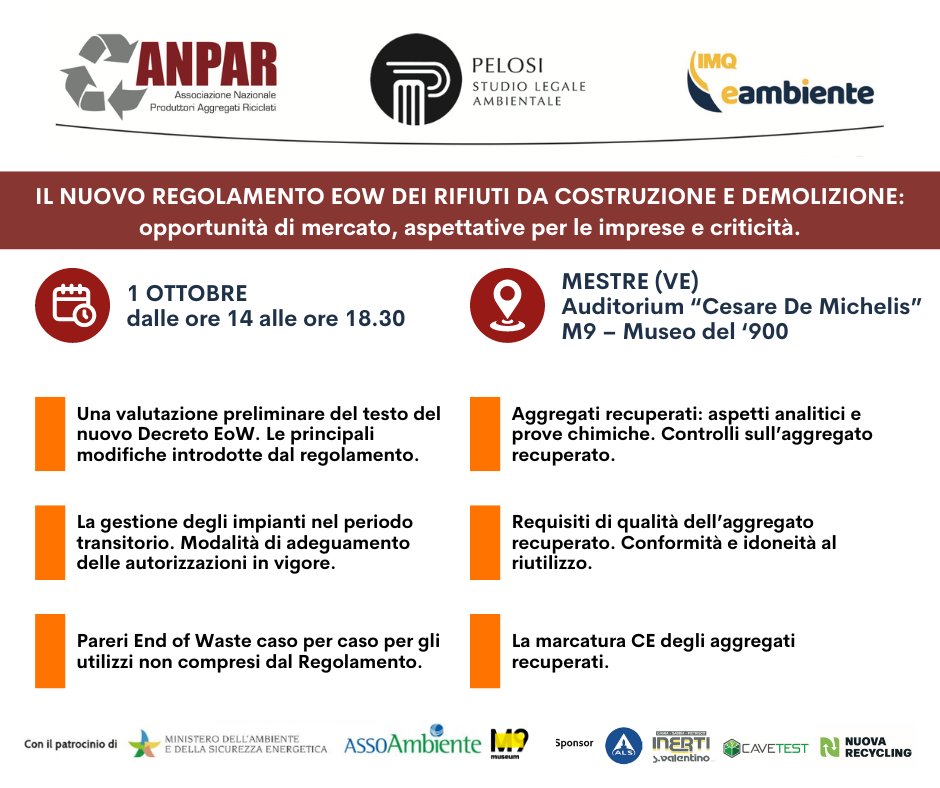 Il nuovo regolamento eow dei rifiuti da costruzione e demolizione: opportunità di mercato, aspettative per le imprese e criticità