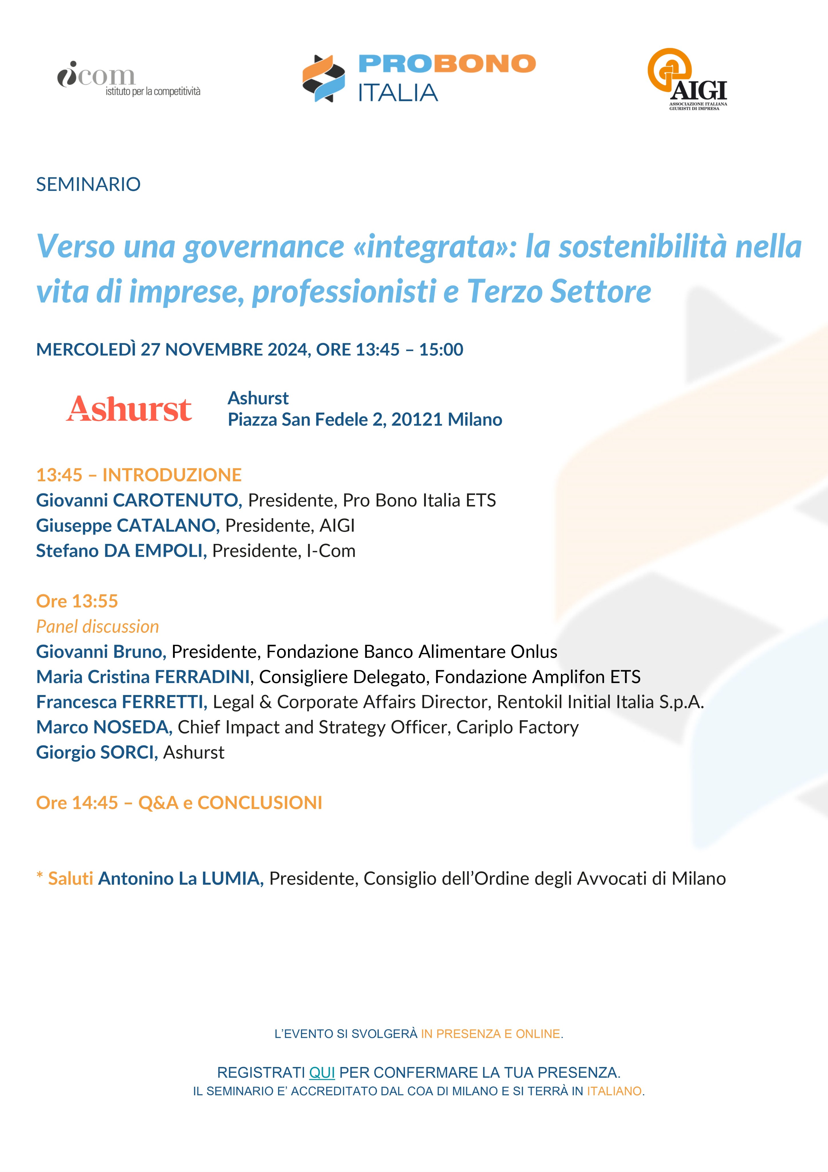 Verso una governance «integrata»: la sostenibilità nella vita di imprese, professionisti e Terzo Settore