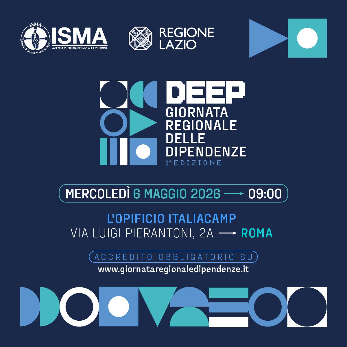 DEEP - In fondo ad ogni numero, una storia – Giornata Regionale delle Dipendenze – tappa finale di Roma