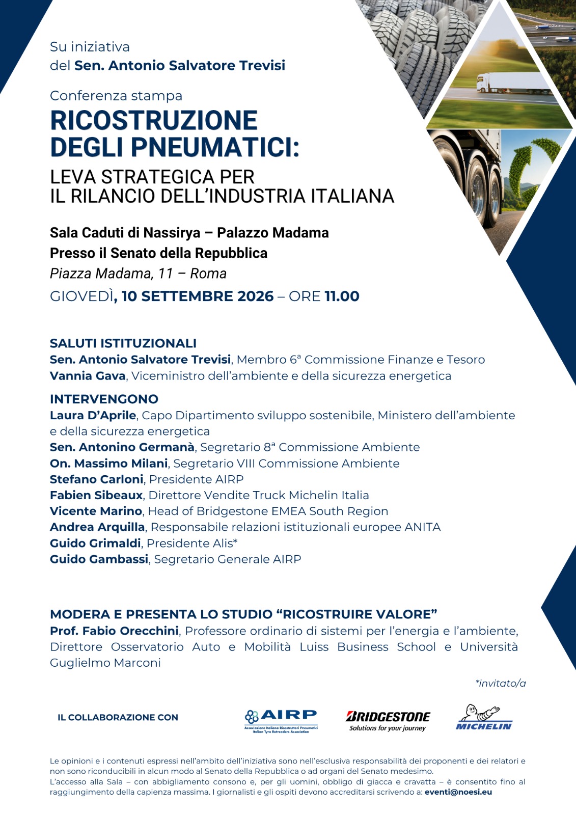Ricostruzione degli pneumatici - Leva strategica per il rilancio dell'industria italiana