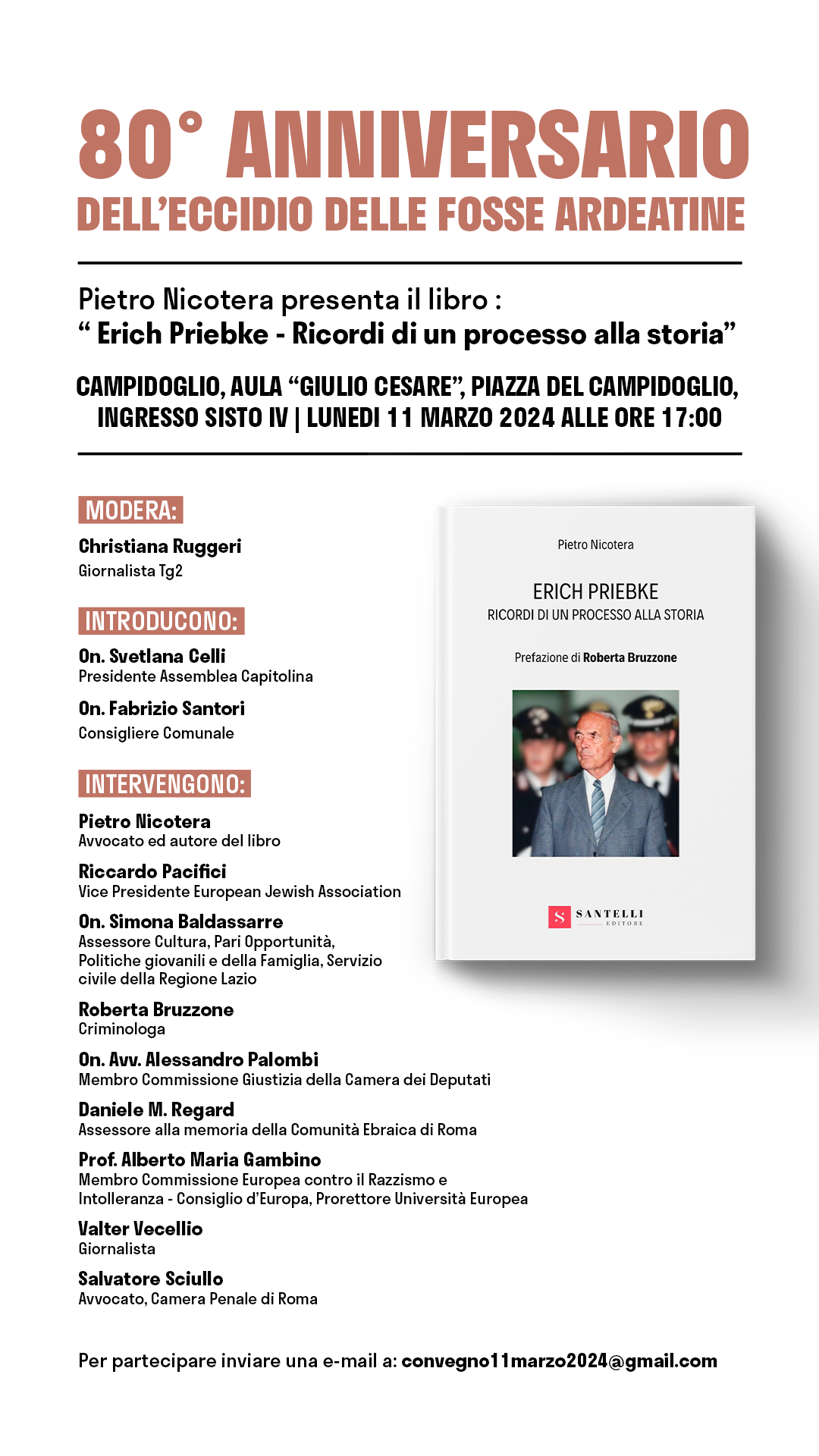 Presentazione del libro: “Erich Priebke - Ricordi di un processo alla storia”