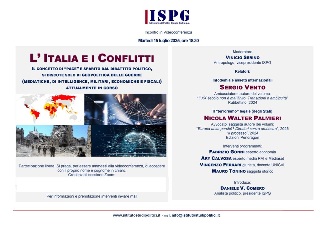 L’Italia e i Conflitti. Il concetto di “pace” è sparito dal dibattito politico