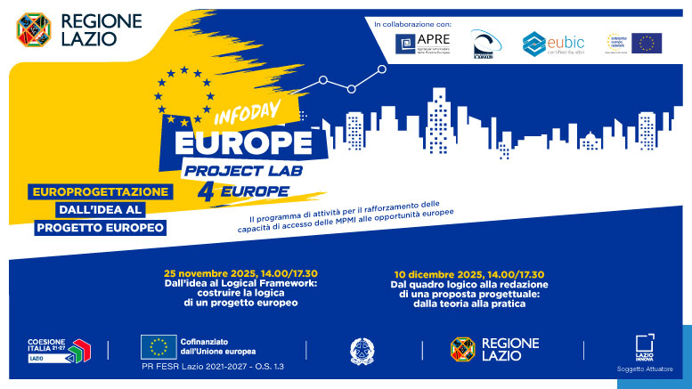 Info Day Europe & Project Lab 4 Europe: ultimo appuntamento sull’europrogettazione