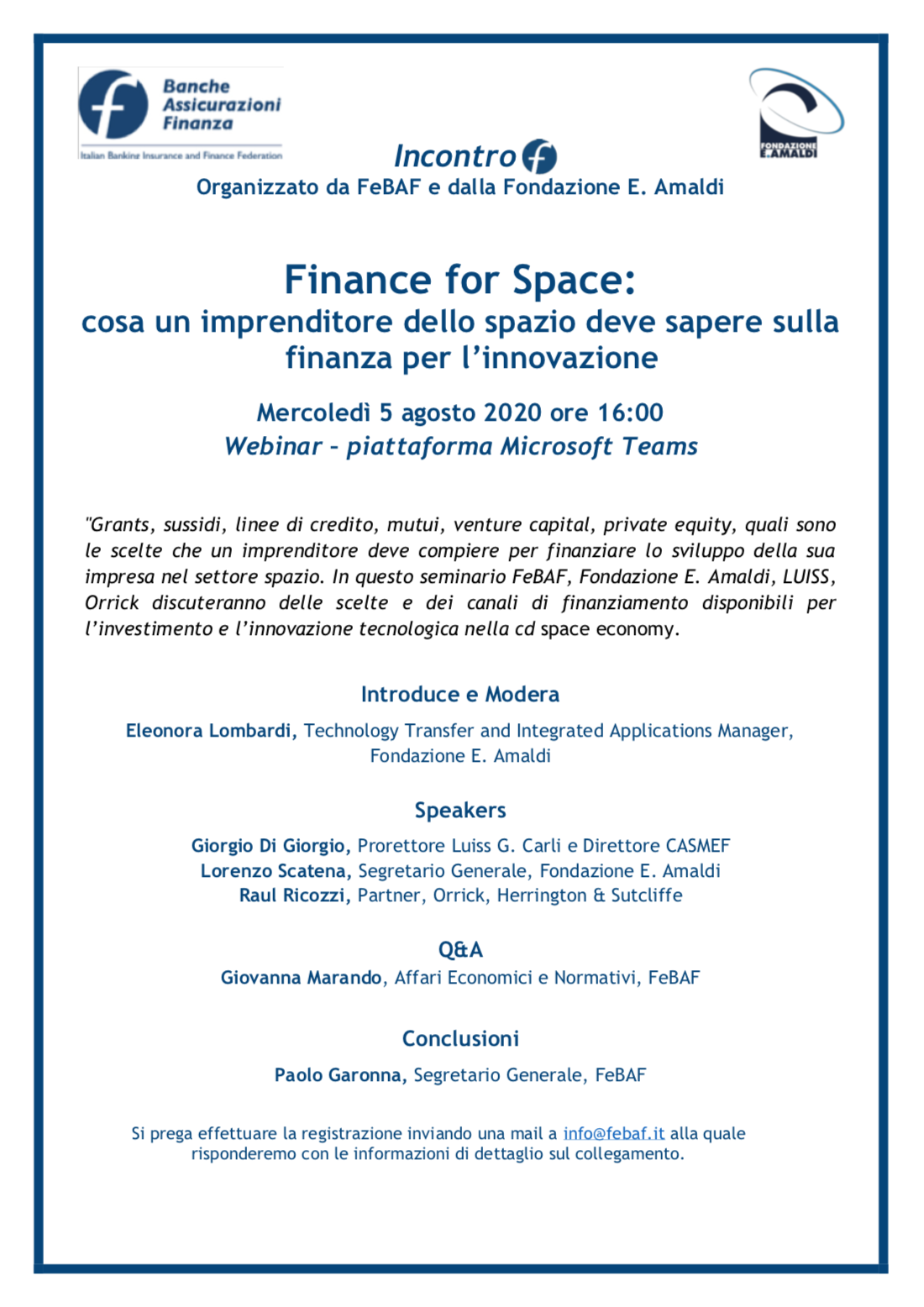 Finance for Space: cosa un imprenditore dello spazio deve sapere sulla finanza per l’innovazione