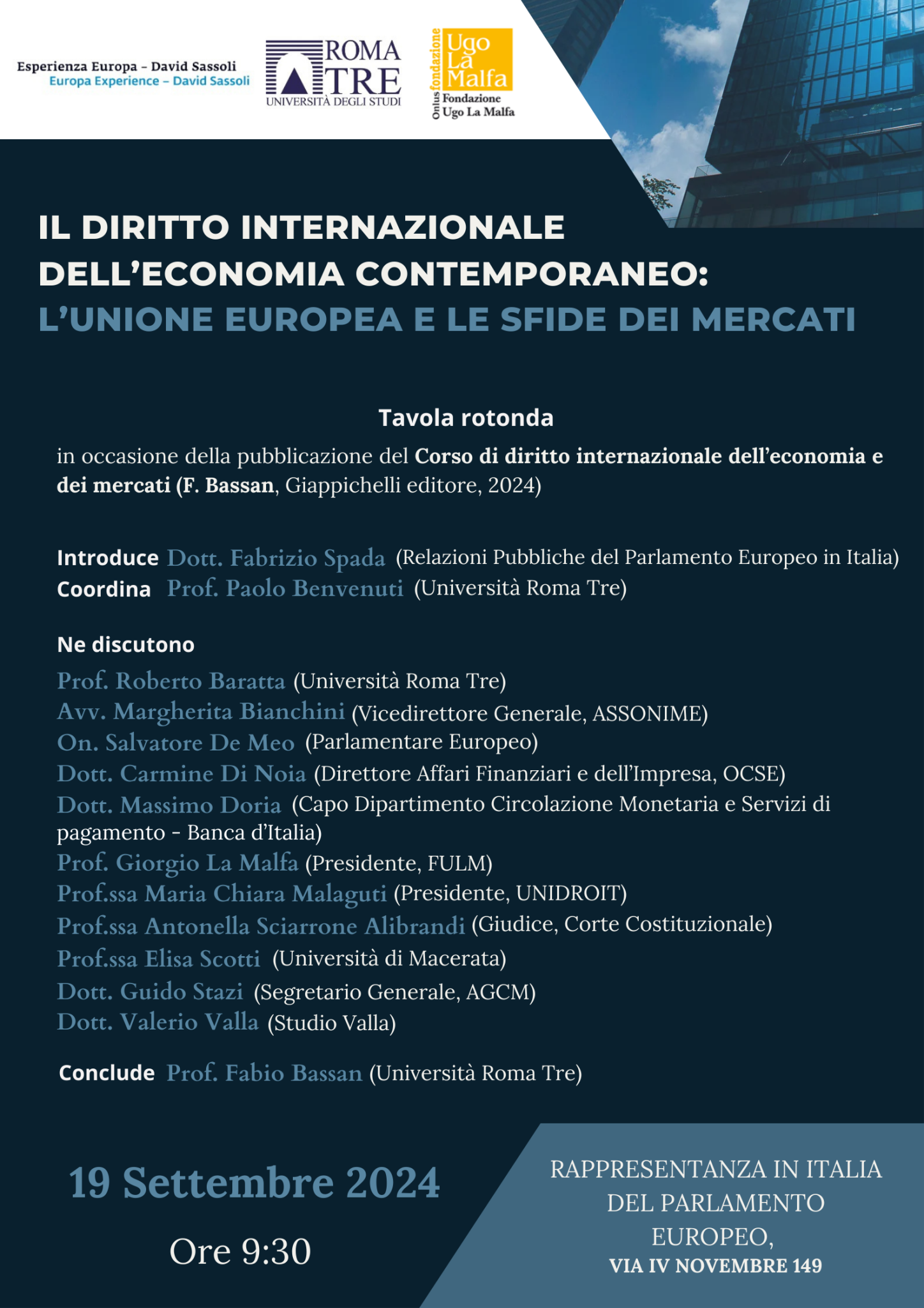 Il diritto internazionale dell'economia contemporaneo: l'unione europea e le sfide dei mercati