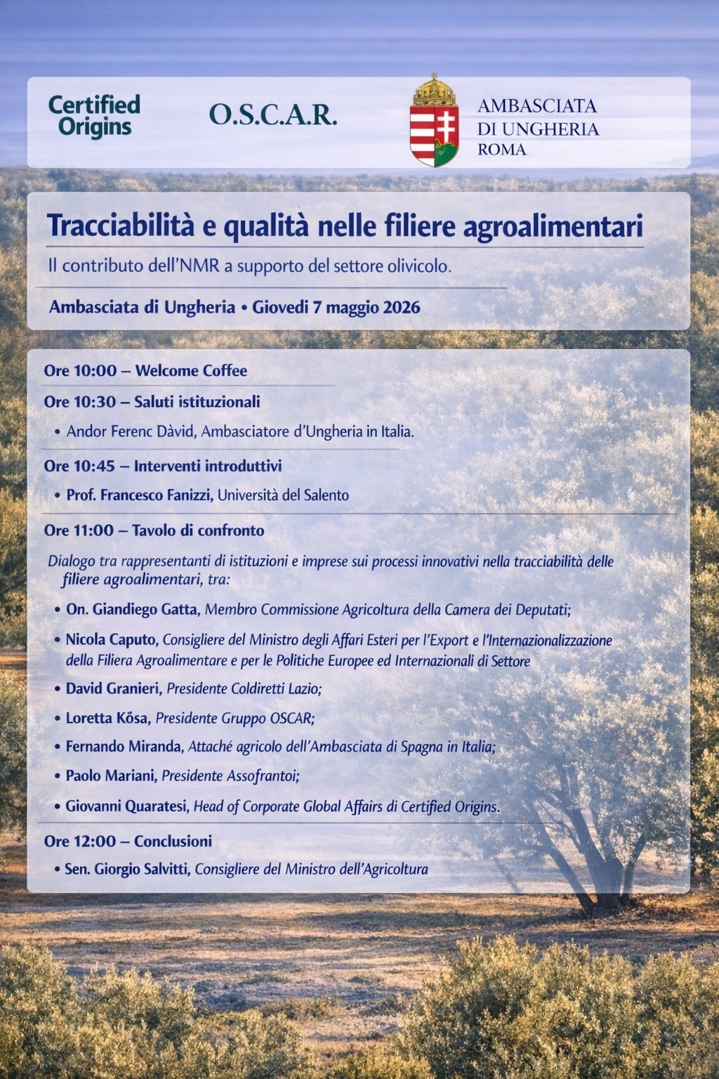 Tracciabilità e qualità nelle filiere agroalimentari  Il contributo dell’NMR a supporto del settore olivicolo
